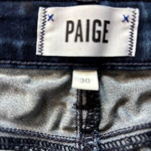 Paige Dark Wash Manhattan Denim Bootcut Jeans Size 30